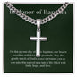 Men's Cross on a Chain for Baptism
