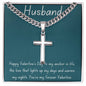 Husband Cross Pendant with a Chain