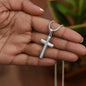 SImple Cross Baptism Necklace
