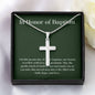 SImple Cross Baptism Necklace