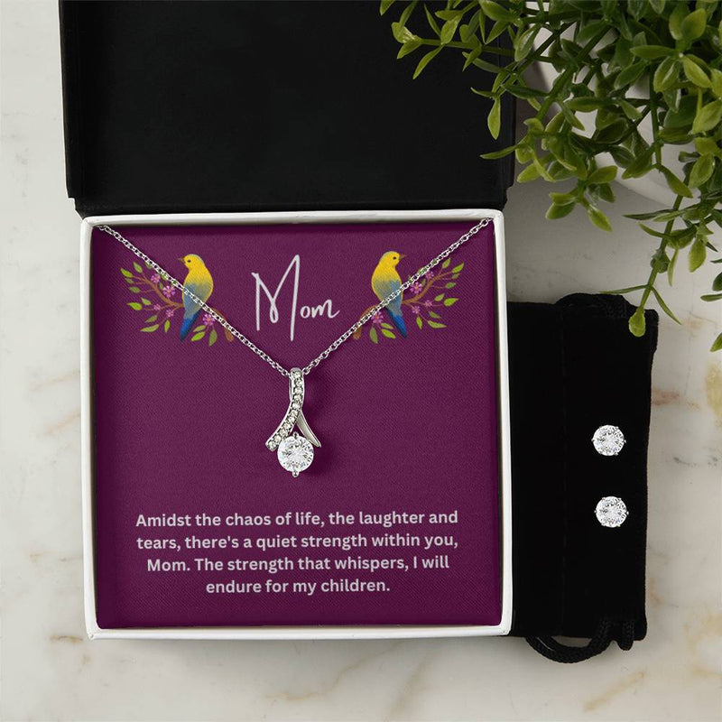Mother's Day Love Birds necklace and earrings