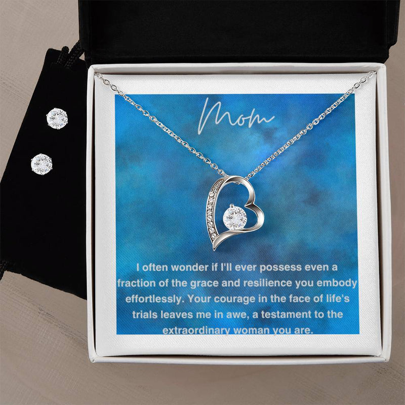 Mother's Day Love Earrings and Necklace