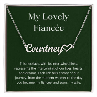 Graceful Elegance: Personalized Name Necklace Fiancée